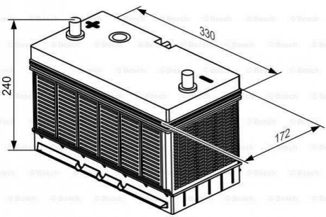 0 092 T30 520 BOSCH Акумулятор Bosch 12В/105Аг/800А/23,7кг