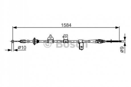 1 987 482 099 BOSCH Трос ручного гальма