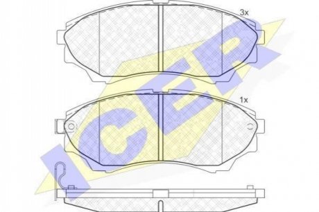 181822 ICER Комплект гальмівних колодок