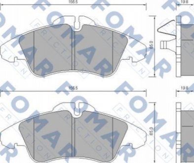 FO 627281 FOMAR Колодки гальмівні дискові