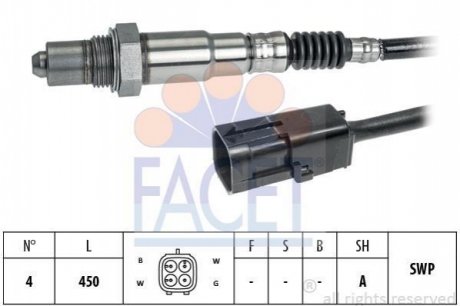 108357 FACET Датчик кислорода (лямбда-зонд) 2108 -2123 (0258006537) Facet