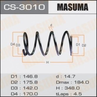 CS3010 MASUMA Пружина подвески передняя Mitsubishi Outlander (08-14)