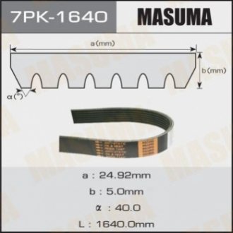 7PK1640 MASUMA Ремень поликлиновой (7PK1640) MASUMA