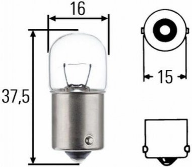 8GA002071261 HELLA Лампа розжарювання, R5W 24V 5W BA 15s Heavy Duty Expert