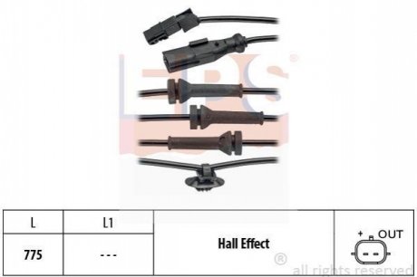 1960055 EPS Датчик ABS перед. лів./прав. Renault Megane II 1.4