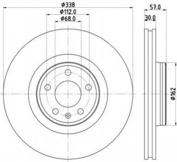 8DD355125171 HELLA Диск гальмівний PRO High Carbon; передн.