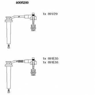 800R200 BREMI Комплект проводів високої напруги