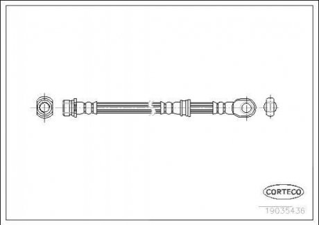 19035436 CORTECO Шланг гальмівний