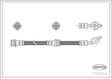 19032238 CORTECO Шланг гальмівний