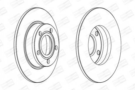 562503CH CHAMPION Диск гальмівний задній