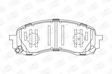 572571CH CHAMPION Колодки тормозные дисковые передние SUBARU IMPREZA Estate (GG) 00-08, IMPREZA Ha