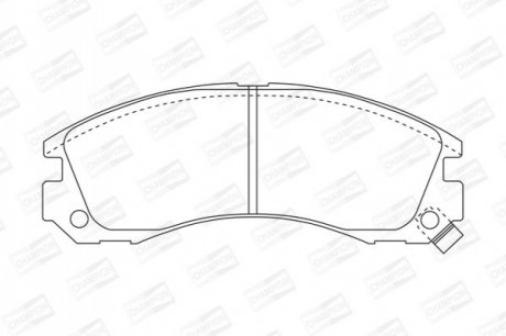 572370CH CHAMPION Колодки тормозные дисковые передние MITSUBISHI L200 (K7_T, K6_T) 96-11, LANCER V