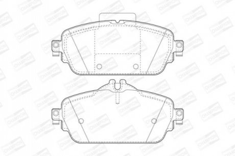 573671CH CHAMPION Колодки гальмівні дискові передні MERCEDES-BENZ C-CLASS (W205) 13-, C-CLASS T-Model (S205) 14- (573671CH) CHAMPION