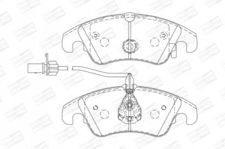 573247CH CHAMPION Колодки тормозные дисковые передние AUDI A4 B8 (8K2) 07-15, A4 B8 Avant (8K5) 07