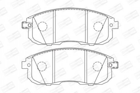 573304CH CHAMPION Колодки тормозные дисковые передні NISSAN BLUEBIRD SYLPHY / SYLPHY III (B17) 12