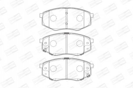 573454CH CHAMPION Колодки тормозные дисковые передние HYUNDAI ix20 (JC) 10-, SONATA VI (YF) 09-15|