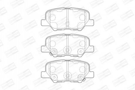 573442CH CHAMPION Колодки тормозные дисковые задні CITROEN C4 AIRCROSS 10-|MAZDA 6 Estate (GJ, GL