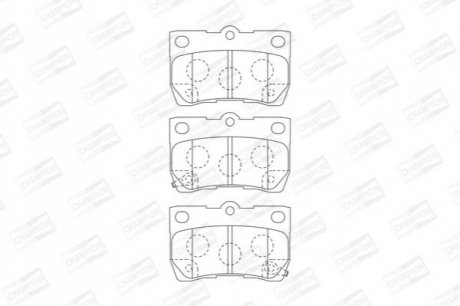 573393CH CHAMPION Колодки гальмівні дискові задні LEXUS GS (_S19_) 05-12, IS C (GSE2_) 09- (573393CH) CHAMPION