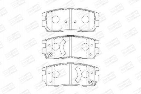 573386CH CHAMPION Колодки тормозные дисковые задние CHEVROLET CAPTIVA (C100, C140) 06-|OPEL ANTARA