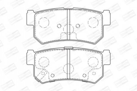 573377CH CHAMPION Колодки гальмівні дискові задні SSANGYONG ACTYON I 05-, ACTYON SPORTS I (QJ) 05- (573377CH) CHAMPION