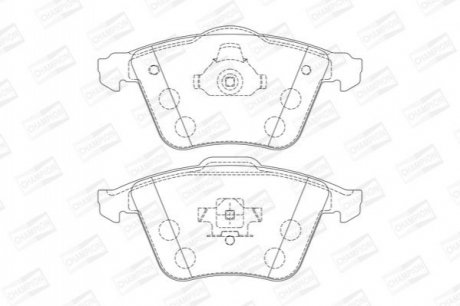 573199CH CHAMPION Колодки тормозные дисковые передние FORD FOCUS II (DA_, HCP, DP) 04-13|MAZDA 6 S