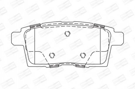 572644CH CHAMPION Колодки тормозные дисковые задні MAZDA CX-7 (ER) 06-14, CX-9 (TB) 06- (572644CH