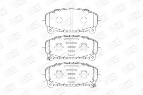 572635CH CHAMPION Колодки тормозные дисковые передні ACURA TLX 14-|HONDA ACCORD IX Saloon (CR) 12