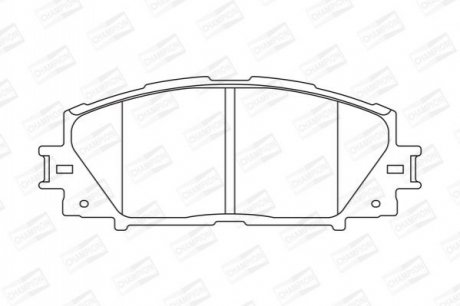 572631CH CHAMPION Колодки тормозные дисковые передні LEXUS CT (ZWA10_) 10-|TOYOTA PRIUS (_W3_) 08