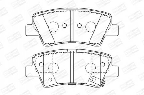 572629CH CHAMPION Колодки тормозные дисковые задние HYUNDAI ACCENT IV (RB) 10-, ACCENT IV Saloon (