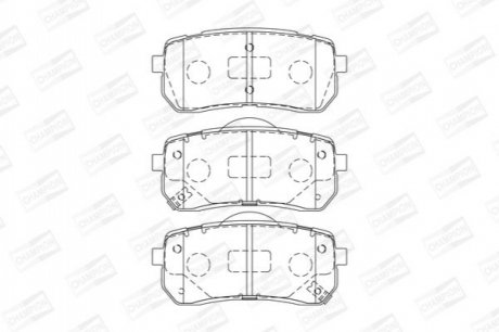 572596CH CHAMPION Колодки тормозные дисковые задні HYUNDAI H-1 Travel (TQ) 07-|KIA CARNIVAL / GRA