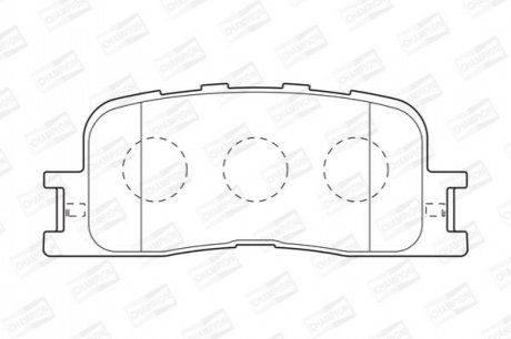 572583CH CHAMPION Колодки тормозные дисковые задні LEXUS ES (MCV_, VZV_) 96-08|TOYOTA CAMRY Saloo