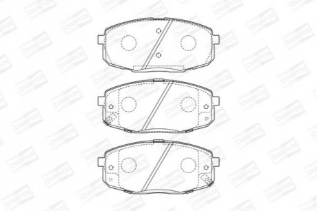 572577CH CHAMPION Колодки тормозные дисковые передні HYUNDAI i30 (FD) 07-12, i30 Estate (FD) 07-1