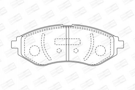 572539CH CHAMPION Колодки тормозные дисковые передние CHEVROLET AVEO / KALOS Hatchback (T200) 03-0