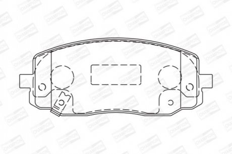 572526CH CHAMPION Колодки тормозные дисковые передні HYUNDAI i10 I (PA) 07-|KIA PICANTO I (SA) 04