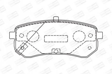 572527CH CHAMPION Колодки тормозные дисковые задние HYUNDAI i10 I (PA) 07-|KIA PICANTO I (SA) 04-1