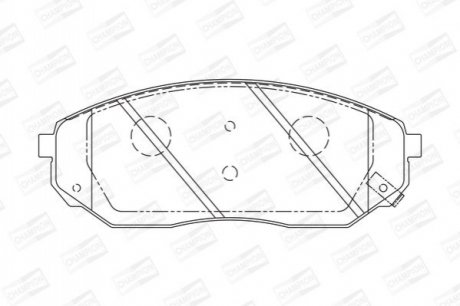 572511CH CHAMPION Колодки тормозные дисковые передні KIA SORENTO I (JC) 02-11|MAZDA 626 II (GC) 8