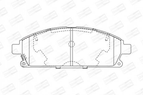 572466CH CHAMPION Колодки тормозные дисковые передние NISSAN CIMA (WY33) 96-01, PATHFINDER II (R50