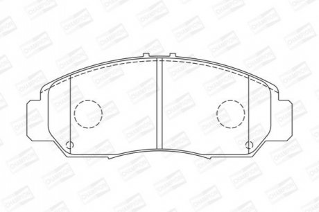 572449CH CHAMPION Колодки тормозные дисковые передні HONDA ACCORD VII (CM) 02-08, CIVIC IX Saloon