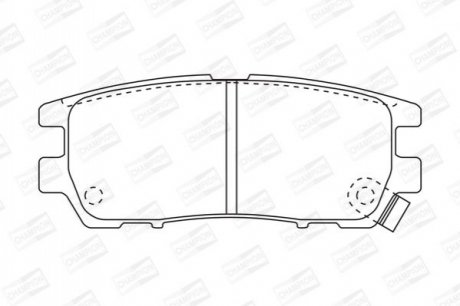 572200CH CHAMPION Колодки тормозные дисковые задние MITSUBISHI DELICA / SPACE GEAR 94-07, L400 Van