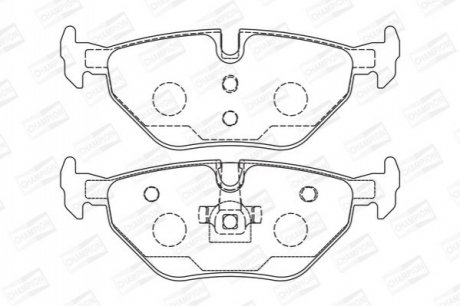 571960CH CHAMPION Колодки тормозные дисковые задние BMW 3 (E46) 97-05, 3 Compact (E46) 01-05 (5719