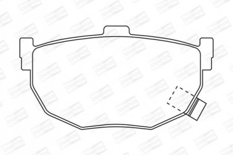 572127CH CHAMPION Колодки тормозные дисковые задние HYUNDAI COUPE I (RD) 96-02, COUPE II (GK) 01-1