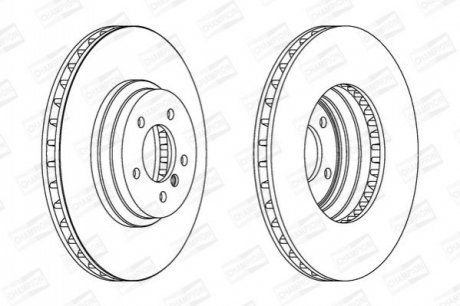 562519CH1 CHAMPION Диск тормозной передний BMW 3 (E90) 04-12, 3 Convertible (E93) 06-13 (562519CH-1