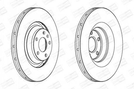 562506CH1 CHAMPION Диск тормозной передний AUDI A6 Allroad C6 (4FH) 06-11, A6 C6 (4F2) 04-11 (56250