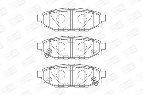 573380CH CHAMPION Колодки тормозные дисковые задні SUBARU FORESTER (SH_) 07-, FORESTER (SJ_) 12-