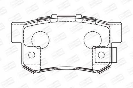 573375CH CHAMPION Колодки гальмівні дискові задні HONDA ACCORD VII Tourer (CM, CN) 03-08, CIVIC VII Saloon (ES, ET) 00-06 (573375CH) CHAMPION
