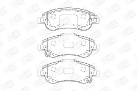 572605CH CHAMPION Колодки тормозные дисковые передні HONDA CR-V III (RE_) 06-, CR-V IV (RM_) 12-