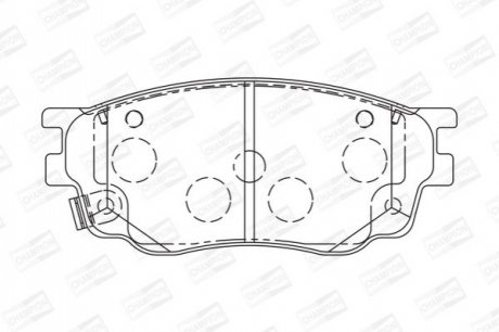 572489CH CHAMPION Колодки тормозные дисковые передние MAZDA 6 Hatchback (GG) 02-08, 6 Saloon (GG)