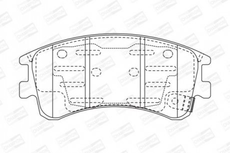 572482CH CHAMPION Колодки тормозные дисковые передні MAZDA 6 Hatchback (GG) 02-08, 6 Saloon (GG)