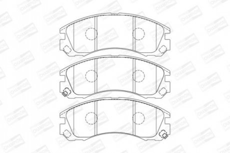 572447CH CHAMPION Колодки тормозные дисковые передні CITROEN C-CROSSER (VU_, VV_) 07-, C-CROSSER