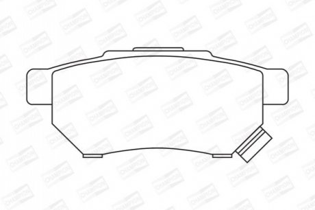 572136CH CHAMPION Колодки тормозные дисковые задні HONDA CIVIC VI Fastback (MA, MB) 94-01, CIVIC